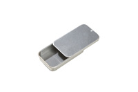 Boîte jetable en aluminium écologique, vente en gros, boîte à glissière push-pull, boîte à rouge à lèvres solide, boîte à baume mince, boîte à poudre