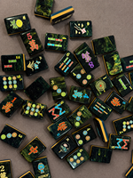 Expédition rapide, jeu de mahjong américain en acrylique noir à 3 couches, 160 tuiles, style artistique oriental exotique, jeu de divertissement haut de gamme, cadeau