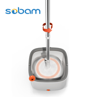 Seau Balai Sobam ODM OEM Séparation Eau Propre et Sale Vadrouille Microfibre 360° avec Tête Triangulaire pour Nettoyage des Sols