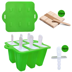 Moldes para paletas de helado de 6 cavidades, moldes para paletas de silicona sin Bpa, molde de silicona para paletas reutilizable para niños - Product Image 4