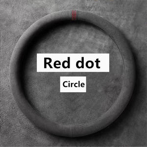 Funda de cuero para <span class=keywords><strong>volante</strong></span> de cuatro estaciones para General Motors Cars Fur Style con lunares rojos - Product Image 2