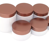 Pots en plastique de stock avec couvercle en plastique bronze brun 100ml 120ml 150ml 200ml pour lotion cosmétique, crème, gommage pour le corps, poudre libre