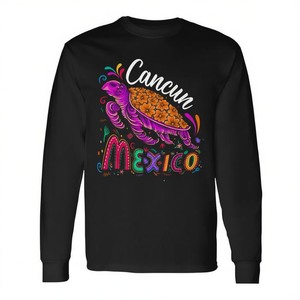 T-shirt a maniche lunghe Cancun Mexico Beach, design coordinato per famiglie e gruppi - Product Image 2