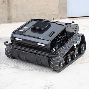 Tondeuse à gazon électrique autotractée robotisée télécommandée à braquage zéro, avec système de coupe à fléaux et de bobinage, type tracteur - Product Image 1