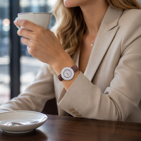 Luxuriöse S925 Silber Moissanit-Uhr mit Schweizer Quarzwerk, 3ATM Wasserdicht, Saphirglas und Echtlederarmband