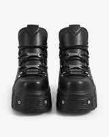 Bottes de sport gothiques punk à plateforme légère noires avec logo personnalisé CHENO pour femmes