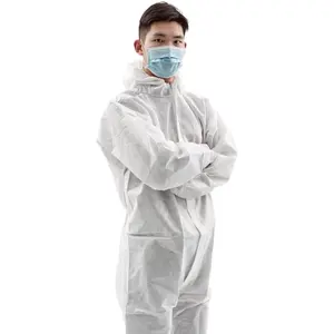 Junlong đồng phục hàng đầu phòng sạch Coverall SMS bảo vệ Coverall loại 5/6 được phê duyệt cho bán buôn