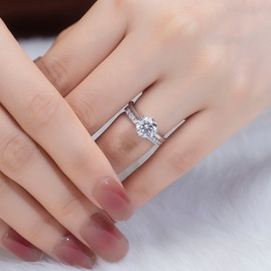 Ensemble de bagues Messi Jewelry en or 14 carats PT950 avec diamants de laboratoire, ensemble de bagues de fiançailles pour petite amie, ensemble tendance et classique - Product Image 5