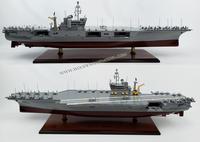 Modèle de bateau en bois de porte-avions USS AMERICAA CV-66_ Modèle artisanal en bois en gros avec réduction de prix de haute qualité