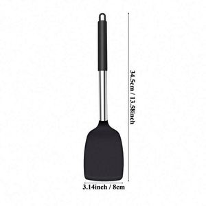 High-temperature Bpa-free/dishwasher Loose <b>Silicone</b> Spatula Stainless Steel Hollow Handle <b>Silicone</b> Cooking Shovel - Product Image 5