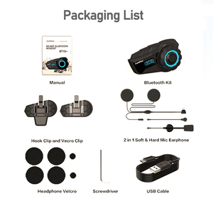 Auriculares Inalámbricos para Casco de Ciclismo con Intercomunicador para 6 Personas, Radio FM, Llamadas <span class=keywords><strong>Bluetooth</strong></span> con Manos Libres, Auriculares para Ciclismo y Esquí - Product Image 6