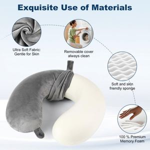 Almohada en Forma de U con Logotipo Personalizado, Almohada para Sofá, Oficina, Siesta, Almohada Multifuncional Estampada para Viajes de Negocios en Avión - Product Image 3