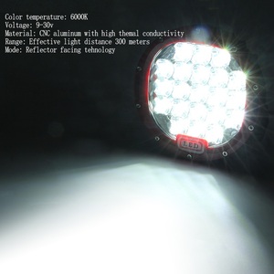 Feux de route <span class=keywords><strong>LED</strong></span> super lumineux de 7 pouces, 105 W, pour voiture, camion, SUV, chariot élévateur, pick-up - Product Image 5