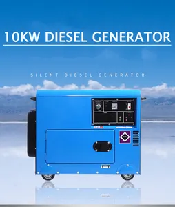 Gerador diesel compacto silencioso, barato 10kw azul portátil 10000 w gerador diesel para uso doméstico rv