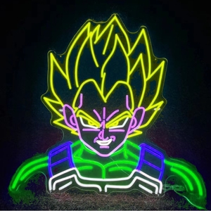Anime Neon Sign Acrílico Gaming Decor para niños, <span class=keywords><strong>Songoku</strong></span> Anime Led Light Up Signs para dormitorio, Gameroom, Mancave, cumpleaños - Product Image 2