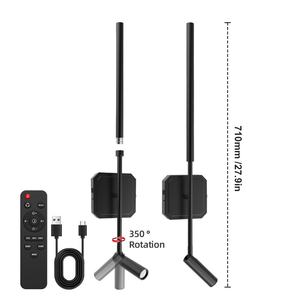 Lumière LED murale avec commande tactile et télécommande, design moderne, blanc chaud pour chambre à coucher - Product Image 1