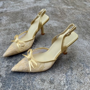 <span class=keywords><strong>Sandalias</strong></span> de <span class=keywords><strong>Tacón</strong></span> Alto para Mujer, Estilo Africano 2026, con Lazo, Destalonadas, Punta en Pico, <span class=keywords><strong>Tacón</strong></span> Fino, Estilo Sexy para Club, Uso Diario, Fiestas al Aire Libre - Product Image 4
