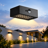 Lampe murale solaire extérieure 3W 350 lumens IP65 avec capteur PIR pour clôture, cour, villa, décoration