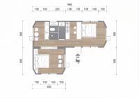 Maison capsule spatiale V7+ de 52 m², maison préfabriquée en kit, villa indépendante à 2 chambres pour complexe familial