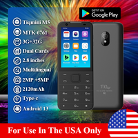 Teléfono Inteligente TIQ Mini M5 Versión Estadounidense 4G Android 13 Doble SIM Doble Modo de Espera Compatible con Android Auto Teléfono Móvil de Tamaño Pequeño