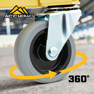 360 °   Cadeira de Mecânico Profissional Giratória de Metal Reforçada com 5 Rodas Antitombamento, Capacidade de 150 kg, para Oficina e Reparo Automotivo - Product Image 5