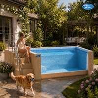 Piscine hors sol préfabriquée en PRV à usage commercial et résidentiel, avec structure en acier, durable, étanche et écologique