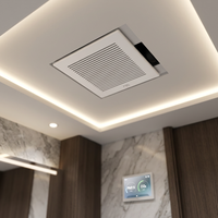 Contrôleur de ventilation WiFi Tuya pour système MIAHVAC, ventilateur d'extraction sans fil pour salle de bain, débit d'air 150m³/h, fonctionnement silencieux 29dB