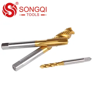 SONGQI-grifos de tornillo HSS M2 M35, flauta en espiral/recta, acero inoxidable, máquina inoxidable, precio al por mayor