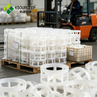 Anneaux en plastique Pall 16/25/38/50/76mm, taille personnalisée, emballage pour colonne de transfert de masse gaz-liquide