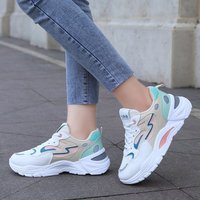 Chaussures Torre Collection Printemps 2024, Baskets en Mesh Respirant à Semelle Épaisse Tendance pour Femme, Style Coréen Décontracté pour la Course