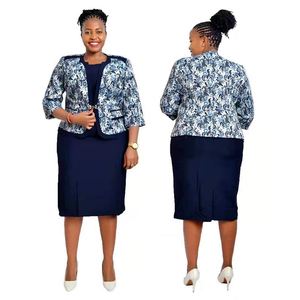 Tenues en brocart de qualité, vêtements pour femmes africaines grandes tailles, robes élégantes, tenues turques, costume d'église, ensemble deux pièces - Product Image 2