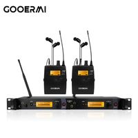 Système de monitoring intra-auriculaire sans fil UHF EM2, double canal, 1 émetteur, 2 récepteurs, IEM pour musiciens de scène, groupes, studio