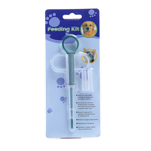 Pet Medicine <b>Feeder</b> Syringe For Dogs <b>Cats</b> Blue Green Red Push Button Type Feeding Kit - Product Image 2