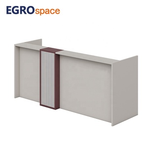 ERGOSpace Atacado Popular Design Hotel <span class=keywords><strong>Desk</strong></span> Recepção Escritório Beleza Branca Contador Madeira Frente Lobby Mesa - Product Image 2