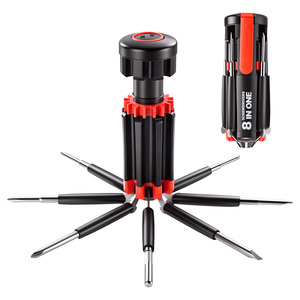 8 In 1 Multi Functional Screwdriver Set Phillips And Flathead With Led Light For Diy Repair Tools - Product Image 1