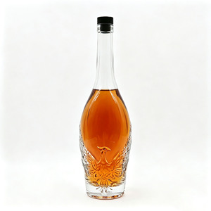 Bouteille de liqueur <span class=keywords><strong>en</strong></span> verre de luxe personnalisée <span class=keywords><strong>en</strong></span> usine, 700 ml, pour whisky, vodka, <span class=keywords><strong>rhum</strong></span>, tequila, vente <span class=keywords><strong>en</strong></span> <span class=keywords><strong>gros</strong></span> - Product Image 1