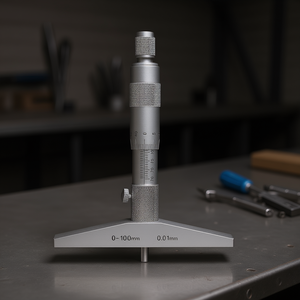 Micromètre de profondeur centésimal Fervi 0-100 mm, précision 0,01 mm, outil de mesure - Product Image 3