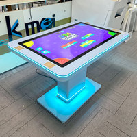 Table intelligente multifonctionnelle pour café, écran unique bleu de 43 pouces, directement de l'usine