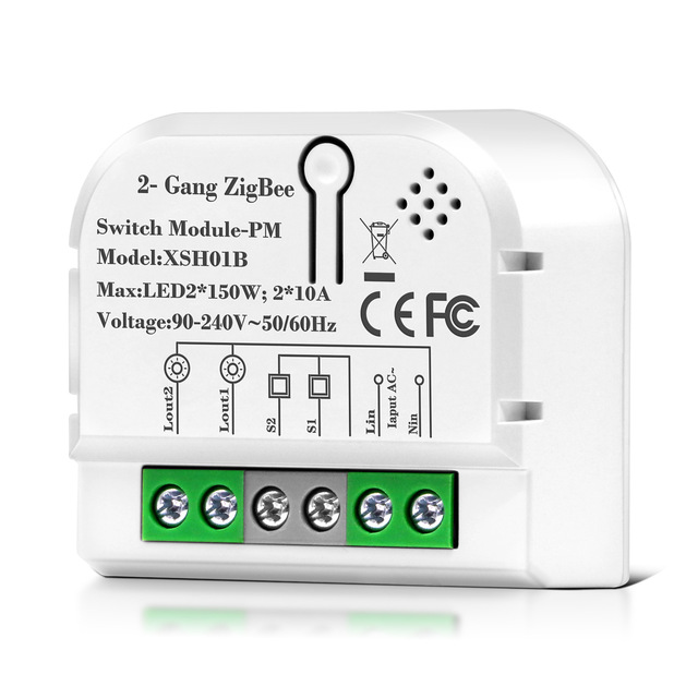 Tuya Mini Smart Switch Power Meter Function Module Wifi and Zigbee 10A 110v-240v DIY Light Relay Wall Switch 16A Max Current