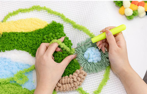 Juego de posavasos de aguja perforada, decoración del hogar, posavasos de musgo <span class=keywords><strong>Manual</strong></span> para tejer DIY, artes para adultos, principiantes, costura - Product Image 6