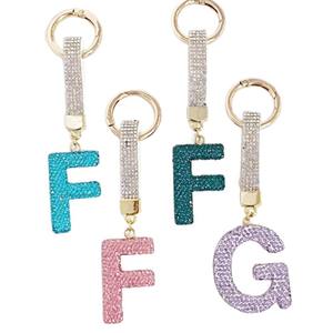 Llavero de Cristal Personalizado con Letra <span class=keywords><strong>J</strong></span>, Hermoso Llavero con Diamantes para Mujer - Product Image 6