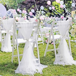Nouvelles Nœuds de Chaise en Tulle Modernes et Simples – Drapés de Chaise de Mariage Économiques pour Décoration de Scène d'Événements et Fêtes - Product Image 2