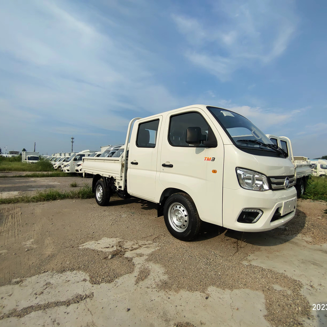 Foton Mini Truck Double Cab Double Row 4x2 Drive 24V Battery LEFT Hand Drive Cummins Engine Euro 5 New Light Truck Cargo Rear
