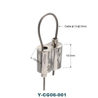 Câble de luminaire personnalisé OEM de 1,5 mm, quincaillerie, pince à boucle réglable