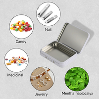 Mini boîte en étain CR personnalisée colorée avec fermeture à bouton sécurité enfant pour cigarettes, bonbons, lait, pain, bijoux, pilules
