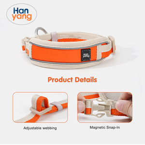 한양 OEM 제조업체 헤비 듀티 금속 버클 애완 동물 목걸이 대형 개 목걸이 전술 나일론 개 목걸이 네오프렌 - Product Image 6