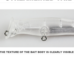 เหยื่อตกปลาซิลเวอร์ไนฟ์ ระบบหมุนจุดศูนย์ถ่วงแบบยาว ดำน้ำลึก รูปทรงตัวอ่อน ตัวตาย แข็งพิเศษ - Product Image 4