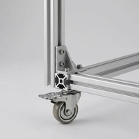 Porte-vêtements sur pied en aluminium, présentoir de rangement minimaliste en panneau éco-responsable pour vêtements