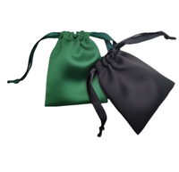 Sacs à cordon personnalisés en satin imprimés sérigraphiés pour accessoires de rangement cadeaux, impression de logo, emballage, sac anti-poussière doux pour perruques et cheveux