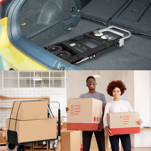 Truk tangan lipat dengan roda troli Dolly portabel troli utilitas troli tangan dengan pegangan dapat diatur dilipat Dolly untuk bergerak - Product Image 6